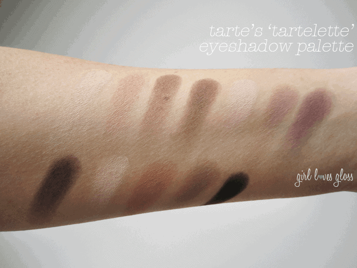 Girl Loves Gloss Makeup and Beauty Blog Tarte Tartelette Palette Matte Eyeshadow swatches