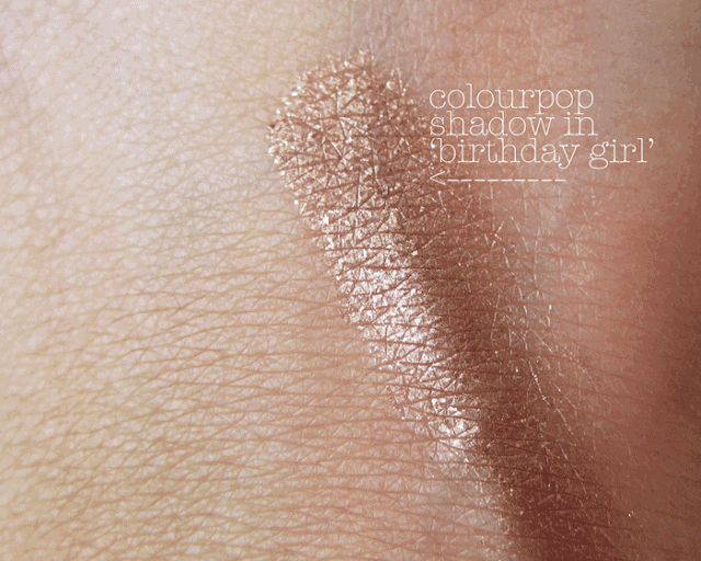 colourpop birthday girl shadow swatch review