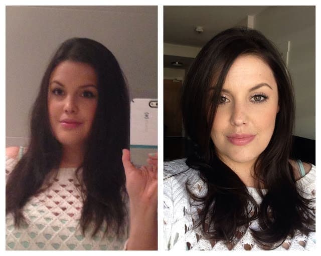 Before and after of my trip to The Aveda Institute Vancouver Gastown 