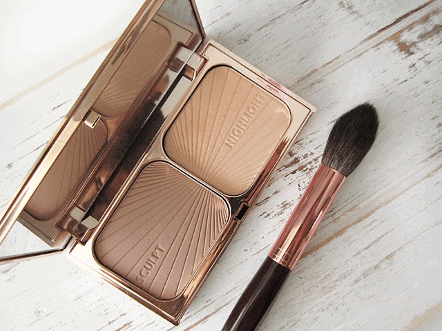 Charlotte Tilbury Filmstar Bronze and Glow and powder and sculpt brush review with swatches