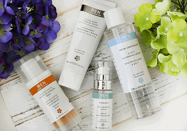 REN Skincare : Glycol Lactic Radiance Renewal Mask, Flash Rinse 1 Minute Facial, Evercalm Anti-Redness Serum, Rosa Centifolia 3 in 1 cleansing water. Paraben, sulphate, mineral oil, petrolatum free skincare REN Skincare : Glycol Lactic Radiance Renewal Mask, Flash Rinse 1 Minute Facial, Evercalm Anti-Redness Serum, Rosa Centifolia 3 in 1 cleansing water. Paraben, sulphate, mineral oil, petrolatum free skincare