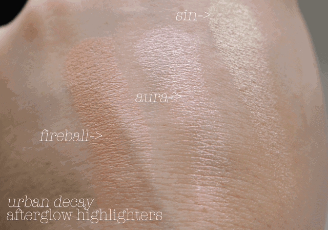 Decay Afterglow Hour Powder Highlighters : Review Swatches • Girl Gloss