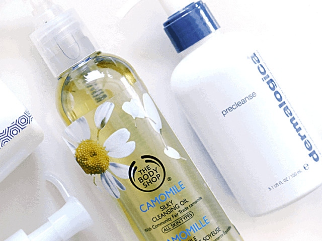 5 Cleansing Oils I love and how to use them: tatcha, palmers, boscia, demalogica, the body shop
