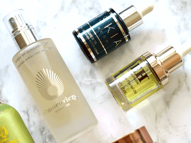 My morning skincare routine products: Tata Harper, Omorovicza, Oskia, Emma Hardie, Charlotte Tilbury