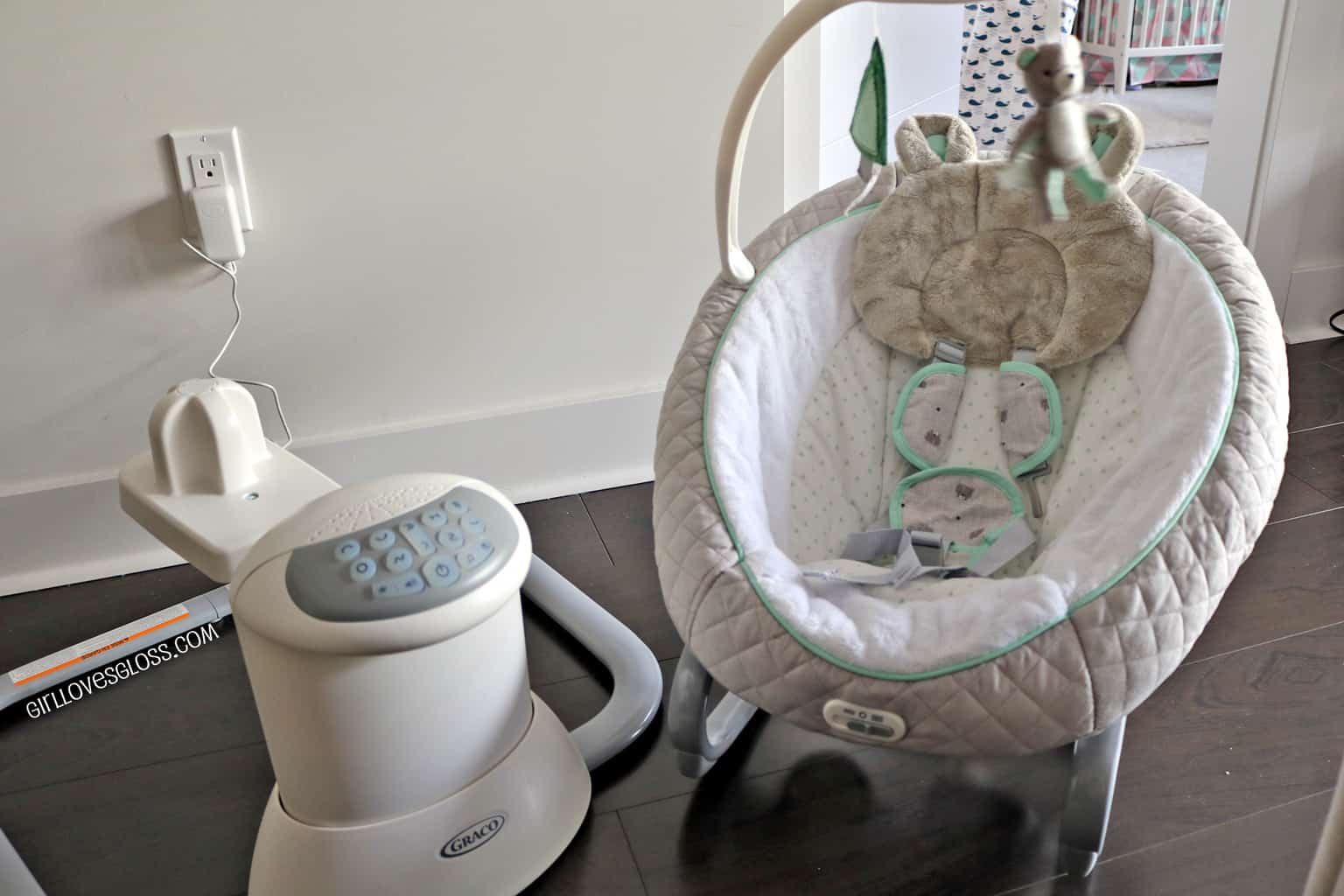 The Only Swing She d Soothe In Graco Everyway Soother with Removable Rocker Girl Loves Gloss