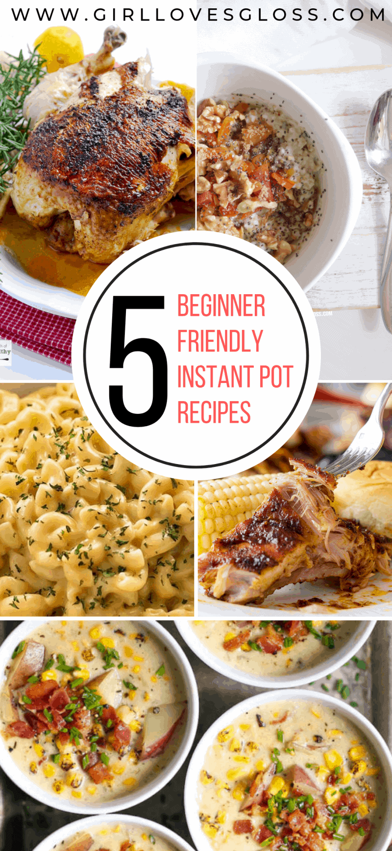 5 easy beginner friendly instant pot recipes