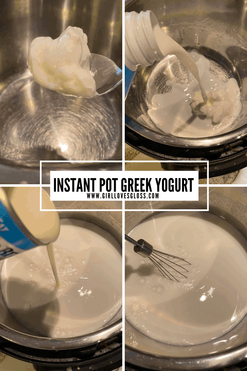 Instant Pot greek yogurt recipe lactose free no boil cold method