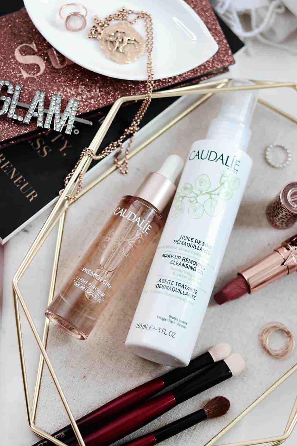 Caudalie Cleansing Oil and Precious Oil with BeautySense