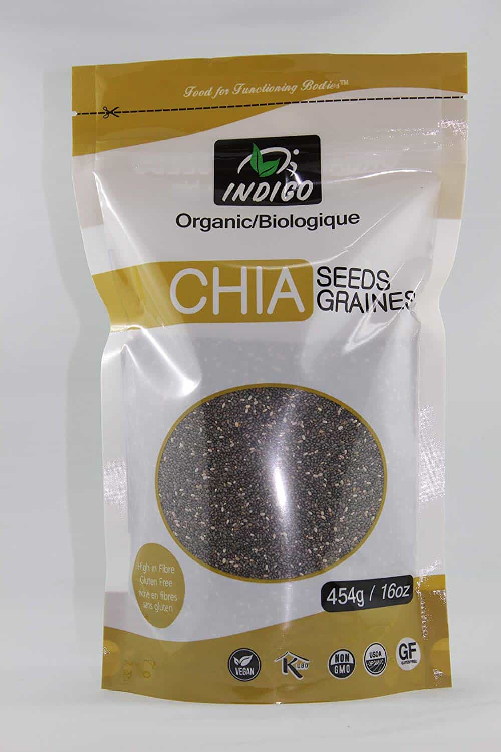 Indigo Organic Chia Seeds, 454g