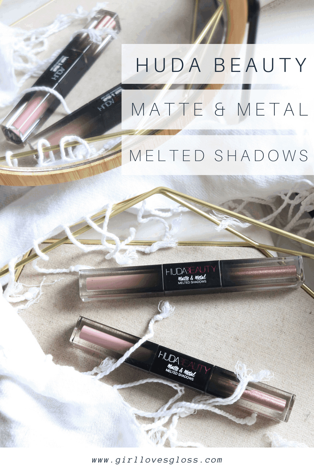 Huda Beauty Matte & Metal Melted Shadow swatches and review