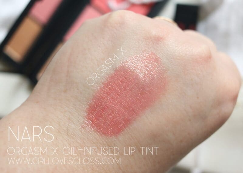 NARS Orgasm X Palette Oil Infused Lip Tint Review and Swatches