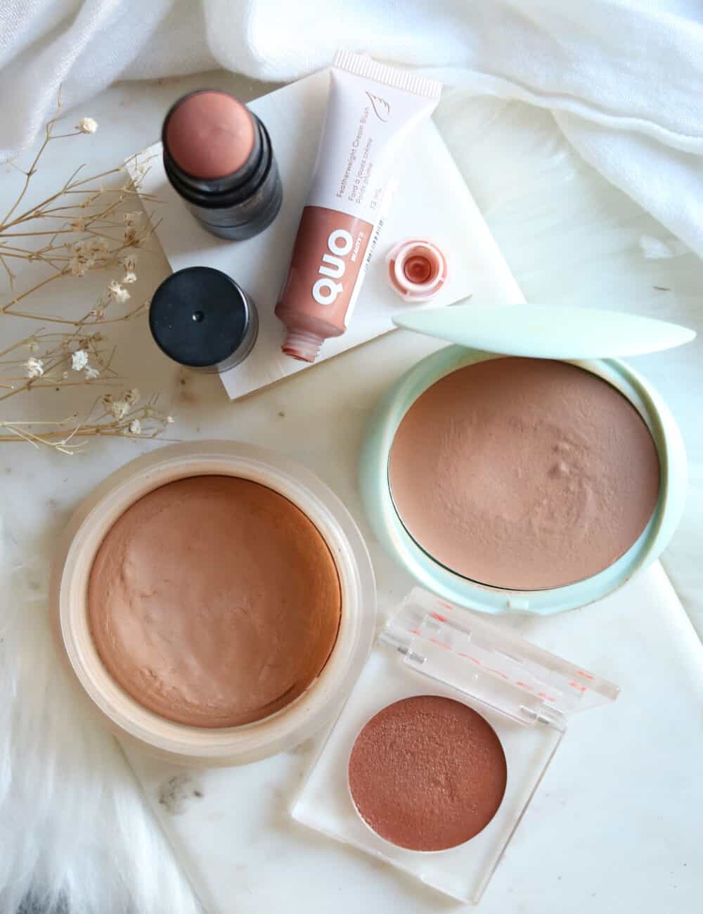 Cream Bronzer Comparison Chanel vs Tarte vs Nudestix vs Tower 28 vs Quo Beauty